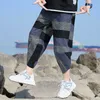 LargeBaggy Flax Wide Leg Pants Capris Harajuku Streetwear Hip-hop Men Harem Retro Men's Joggers Casual M-5XL X0723