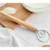 2021 Paslanmaz Çelik Yumurta Çırpıcı 13 inç DIY Ekmek Hamur Araçları Pişirme Aksesuarları Danca Hamur Tişört Yapışkan Mutfak