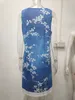 4XL Plus Size Women Floral Print Dress Summer Casual Fake Two Piece 3D Digital Printing Sundress Women's O-Neck Robe Dress Femme