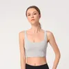 Haut pour femme t-shirts débardeurs Camis gilet de Yoga Fitness sport course entraînement sous-vêtements antichoc soutien-gorge sans manches noir