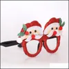 Dekoracje Świąteczne Dostawy Dom Ogród Dekoracji Okulary ADT Dzieci Party Zabawki Santa Snowman Antler Drzewo Okulary Christmas Ornament