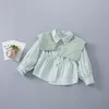 2021 Yeni Bahar Çocuk Kızlar 2pcs Setler Polka Dot Uzun Gömlek Denim Pantolon Çocuk Kot Passokul Giysileri E20351158847