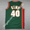 1996 Мужская спортивная одежда Gary 20 Payton Jersey Vintage Shawn 40 Kemp Kevin 35 Durant Желто-зеленые спортивные рубашки Ray 34 Allen Jersey Stitched