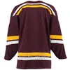 Nikivip Minnesota Golden Gophers College Maillot de hockey sur glace rétro blanc marron pour hommes Maillots de nom de numéro personnalisés cousus pour hommes