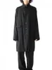 Herengeulcoats de jas zwarte afdeling ontwerp ultra losse stand kraag oversized viol22