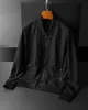 Men Spring Jacket Sports Classual clássico preto branco simples contraste colorido combinando costura masculino zíper de jaquetas domésticas