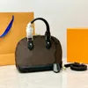 Moda damska luksusy Alma BB projektanci torby pasek na ramię Crossbody skórzana torebka z wytłoczonym kwiatem Shell Tote torebka z zamkiem błyskawicznym