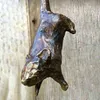 Cat and Mouse Door Knocker Скульптура Ржавый коричневый чугун Стена Смола Орнаментные аксессуары Главная Садовые Украшения Ремесла 211108