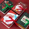 Boîtes à bonbons en forme de livre à faire soi-même, sacs à bonbons de joyeux noël, boîte-cadeau de noël, fournitures de décoration de fête de noël