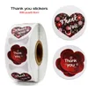 flower 500PCS Roll 2.5cm 1 inch Thank You so much Round Adhesive Stickers Label For Holiday Presents Business Festive Decoration