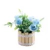 Flores decorativas grinaldas Simulação Flor Peony Flor Flowerpot Flowerpot Pequenos plantas pequenas sala de estar decoração de decoração ao ar livre