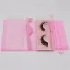 3D Mink Eyelash Faux Hair False Natural Cross Eye Lashes Extension with Eyelashes Tweezer Lash Brush Set in Pink Bag Free Customize Service and DHL