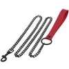 NXY SM Sex Adult Toy Super Long Leather Steel Chain Collare per cani Slave Bondage Accessori Giocattoli per uomo / donna Giochi per adulti 16 Colors.1220