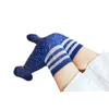 Kleur gestreepte sokken, boor lange buis over knie katoenen sokken, veelzijdige hoge tube vrouwelijke sokken 211201