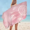 Towel BeddingOutlet Dreamcatcher Bath Microfiber Watercolor Beach Blue Pink Purple Rectangle Bikini Cover-Up Mat 75x150cm 210728