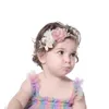 A879 Europa Baby Meisjes Mesh Floals Hoofdband Kids Bloemen Kroon Fotografie Props Haarband Kunstmatige Bloem Haarband Accessoire