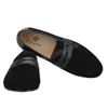 Suede Black Penny Loafer British Style Classic Mocassins à enfiler pour hommes Mocassin fait à la main pour la fête et le bal