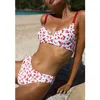 Brezilyalı Şerit Bikinis 2021 Mujer Cenneti Balinma Push Up Mayo Seksi Yüksek Kesim Mayo Kadınlar Vintage Bandeau Mayo Biquini X0522