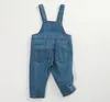 Children's Denim Overalls Spring Boys and Girls Ripped Casual Baby Jumpsuits Clothes Trousers 210515