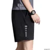 Running Shorts Pants Men Spring and Summer Cooling Stripe Letter Print Breathable Casual Soft Quickly Baggy Skorts Comfy 210806