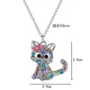 Fashion Unicorn Kitty Mermaid Necklace Bracelet Long Necklace Charming Pendants Necklace For Kids Girls Cut Jewelry