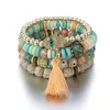 Hot Selling Natural Ston Bracelet For Women Tassel Charm Set Wholale Cheap Lady Jewelry boho bracelet