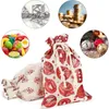Weihnachtsdekorationen 24pcs Geschenktüten Set Kalender Countdown Jute Bag Candy Storage Beutel Diy Adventskalender