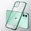 hoesjes voor iphone 15 pro max 14 plus 13 mini 12 11 beplating gegalvaniseerde lensbescherming schokbestendig transparant helder zacht tpu rubber siliconen doorzichtige hoes