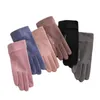 Gants de sport dame automne garder au chaud doux écran tactile gant pour femmes velours léger extérieur coupe-vent broderie activité mitaines printemps N24