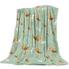 Cartoon Cute Pet Dog Bone Flannel Blanket Soft Throw Warm Microfiber Blankets For Beds Office Sofa Items