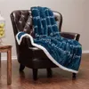 Flanel dekens Kleurrijke verdikte brief Gedrukte deken Sherpa fleece 3D-printen tapijt sofa tapijt Draagbare gooien dekens 2pcs