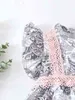 Bébé Floral Paisley Print Guipure Lace Insert Ruffle Trim Dress SHE