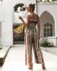 Dames Jumpsuits Rompertjes 2021 Zomer Tube Top Riemen Sexy Jumpsuit Impressionist Printing Stitching Casual Broek Mode Kleding