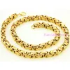 7"~40" 8mm Fashion Jewelry Trendy Byzantine Chain Men's 316L Stainless Steel Necklace Mens Gold Chains Necklaces