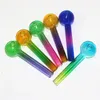 Colorido Claro Pyrex Glass Oil Burner Pipes Mini Cuchara Pipa Tabaco Tubos rectos Pipa de mano Accesorios para fumar