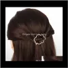 Fashion Clouds Pins Clamp Girls Ladies Geometric Gold Silver Cut Out Metal Hairpin Clip G9J2V Clips Barrettes Yt3Gb