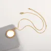 Correntes Minimalismo Disco Cor Dourada Colares Pingentes Para Mulheres Moda Jóias Aço Inoxidável Geometria Colar Redondo Collier Bff