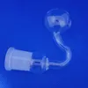 10mm 14mm 18mm Male Female Glass Oil Burner Pipe Bent Smoking Pipes Curved Burning Tube Frosted Joint Adaptor For Water Bong