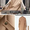 100% Wool Coat Women Double Breasted High Street 3 Colors Turn-down Collar Female Outwear Black Long Coats Clothing 210625