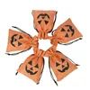 9 * 12cm / 3.5 * 4.7Inch Halloween presentpapper Pumpkin linne Burlap Candy Drawstrings Bag Pocket Behandla Förvaringspassar Cookie Poud Kids Trick Or Treating Party Decor TE0073