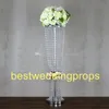 Party Decoration 10st / Lot Gold Silver Color 31.5 "Tall Crystal Acylic Centerpiece Wedding Table Decor Flower Stand Event