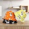 Summer Cute Baby Hats Cartoon Zebra Print Kids Boys Girls Bucket Soft Cotton Outdoor Children Sun Cap Panama Caps &