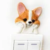 Corgi Resin Switch Декоративные наклейки Лампы Роскошная Живая Кровать Розетка Стена Защитная Крышка Оформление Комната Декор