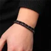 2st / set Black Hematite Armband för män Kvinnor Viktminskning Natursten Sträcka Hälso- och sjukvård Armband Magnetbehandling Smycken