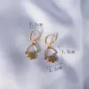 Hoepel huggie schattige kleine oorbellen voor vrouwen mannen holle hand hanger gouden kleur sieraden pendientes MS209