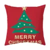 Merry Christmas Jubilation Pillow Case Tree Car Pattern Digital Printing Cushion Cover Cartoon Ornament Home Decor Pillowslip