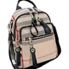 Backpack Women Shoulder Bags Handbag Purse Tote Fashion Classic Stripe Canvas Plaid Zipper Patchwork Color High Quality Artwork La179h