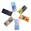 Print Tie-dyed Cross Headbands Gym Yoga Sport Wrap Sweat Stretch Hair Bands Hoop for Women Fashion Will and Sandy