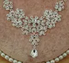 Three-piece Bridal Crown Necklace and Earrings Wedding Crowns Hair Bands Tiaras Hairgrips Headpieces Jewelry Headbands