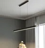 Wort minimalistische Esszimmerlampe Kronleuchter moderne lange Streifen Esstisch Luxus Bar Büroleuchte